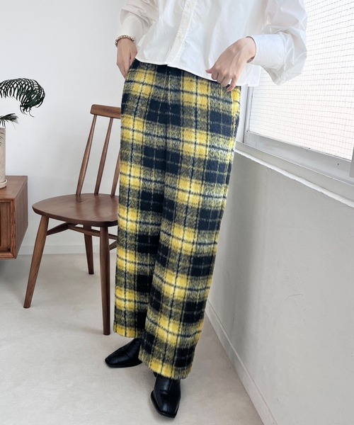 LOWRYS FARM（ローリーズファーム）の「シャギーチェックパンツ　 966532（その他パンツ・レディース・イエロー/ホワイト・FREE）」の15枚目の写真