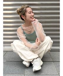 Ungrid | チュールショートロングスリーブTee(Tシャツ/カットソー)