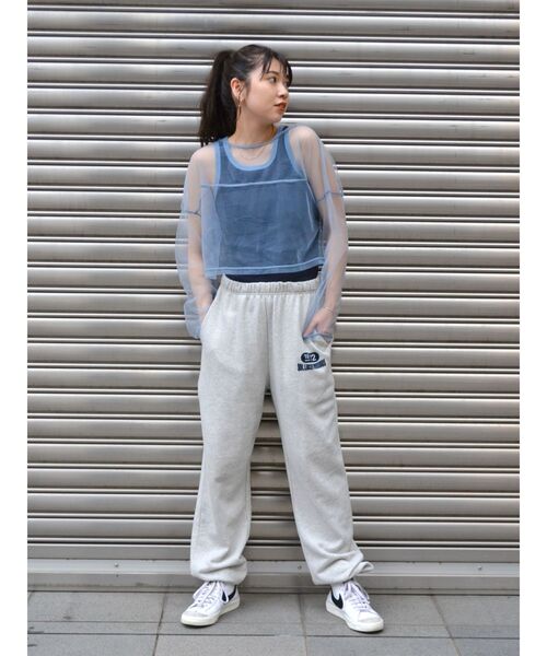 Ungrid（アングリッド）の「チュールショートロングスリーブTee（Tシャツ/カットソー・レディース・ブラック/ブルー/アイボリー/ピンク・FREE）」の19枚目の写真