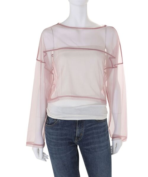 Ungrid（アングリッド）の「チュールショートロングスリーブTee（Tシャツ/カットソー・レディース・ブラック/ブルー/アイボリー/ピンク・FREE）」の20枚目の写真