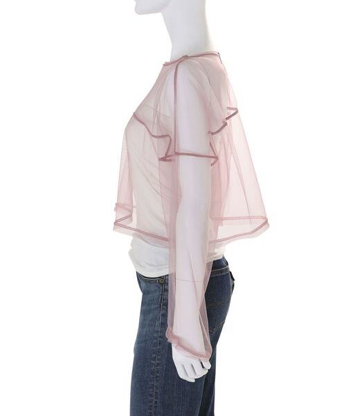 Ungrid（アングリッド）の「チュールショートロングスリーブTee（Tシャツ/カットソー・レディース・ブラック/ブルー/アイボリー/ピンク・FREE）」の21枚目の写真