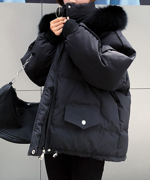 c.u.l（シーユーエル）の「ファー付き フーディーオーバーサイズ