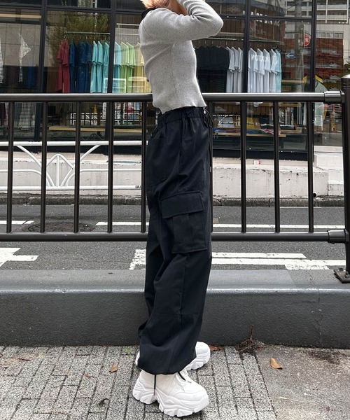INGNI（イング）の「綿ツイルドローコードカーゴ／パンツ