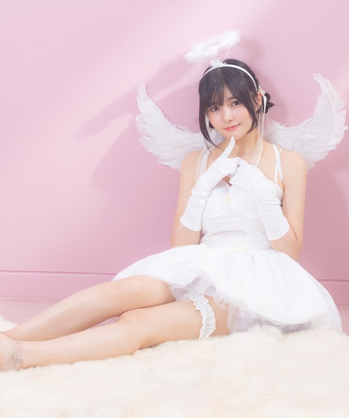 Tika（ティカ）の「コスプレ 天使 かわいい エンジェル 羽 ミニ キャミ ワンピース 5点セット（コスチューム/パーティーグッズ・レディース・ホワイト・S/M/L）」の19枚目の写真