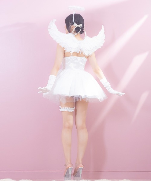 Tika（ティカ）の「コスプレ 天使 かわいい エンジェル 羽 ミニ キャミ ワンピース 5点セット（コスチューム/パーティーグッズ・レディース・ホワイト・S/M/L）」の21枚目の写真