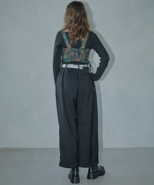 ELLEgirl（エルガール）の「フラワージャガードビスチェ【ELLEgirl/エル ガール】（キャミソール・レディース・ブラック・FREE）」の19枚目の写真