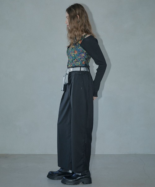 ELLEgirl（エルガール）の「フラワージャガードビスチェ【ELLEgirl/エル ガール】（キャミソール・レディース・ブラック・FREE）」の18枚目の写真