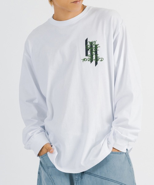 RE730（アールイーセブンサーティー）の「RE730 ロンT　バック英字刺繍（Tシャツ/カットソー・メンズ・ブラック/ホワイト・X-LARGE/LARGE/MEDIUM）」の5枚目の写真