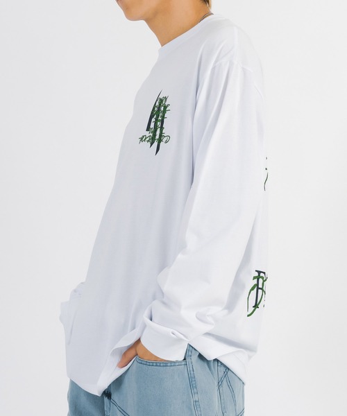 RE730（アールイーセブンサーティー）の「RE730 ロンT　バック英字刺繍（Tシャツ/カットソー・メンズ・ブラック/ホワイト・X-LARGE/LARGE/MEDIUM）」の6枚目の写真