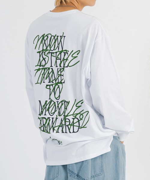 RE730（アールイーセブンサーティー）の「RE730 ロンT　バック英字刺繍（Tシャツ/カットソー・メンズ・ブラック/ホワイト・X-LARGE/LARGE/MEDIUM）」の14枚目の写真