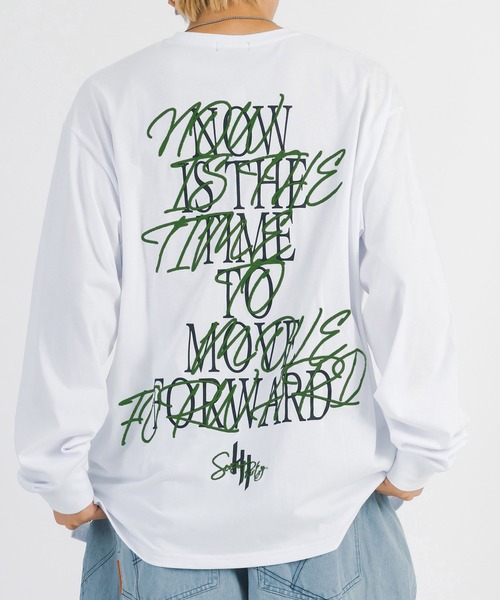 RE730（アールイーセブンサーティー）の「RE730 ロンT　バック英字刺繍（Tシャツ/カットソー・メンズ・ブラック/ホワイト・X-LARGE/LARGE/MEDIUM）」の15枚目の写真