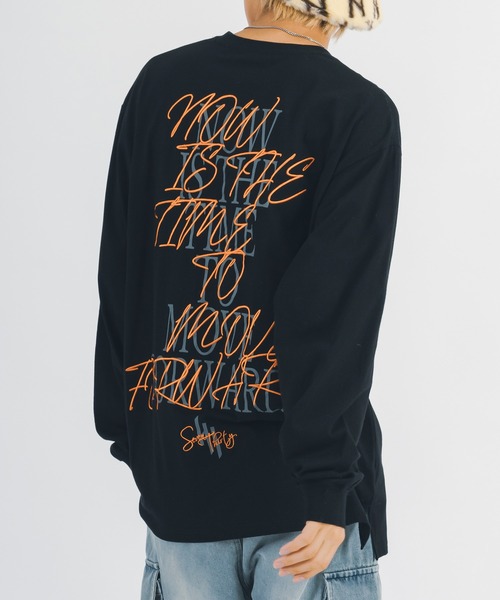 RE730（アールイーセブンサーティー）の「RE730 ロンT　バック英字刺繍（Tシャツ/カットソー・メンズ・ブラック/ホワイト・X-LARGE/LARGE/MEDIUM）」の18枚目の写真