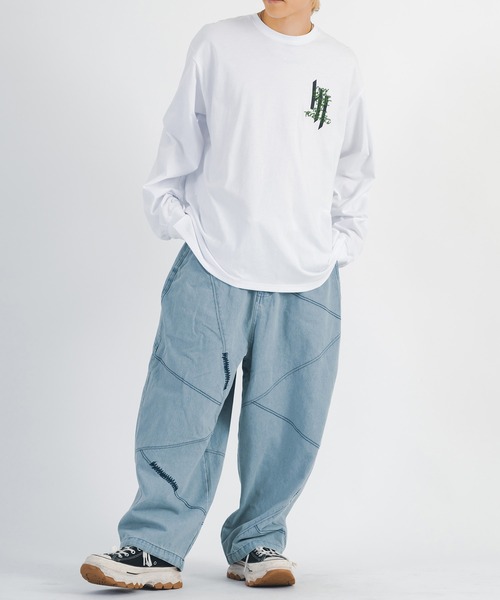 RE730（アールイーセブンサーティー）の「RE730 ロンT　バック英字刺繍（Tシャツ/カットソー・メンズ・ブラック/ホワイト・X-LARGE/LARGE/MEDIUM）」の19枚目の写真