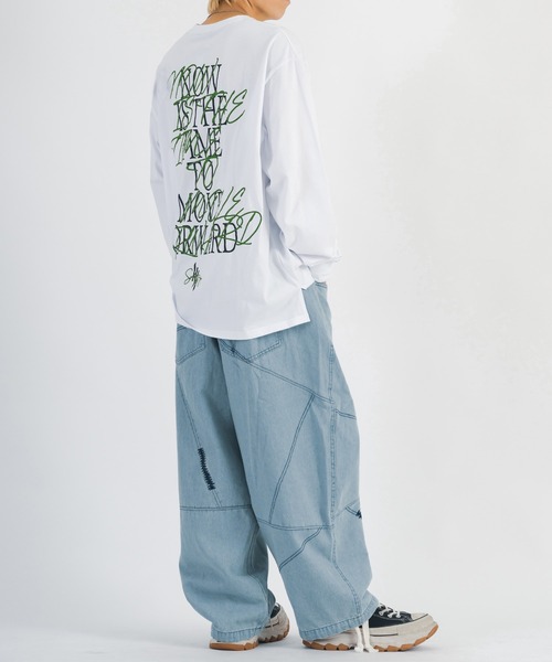 RE730（アールイーセブンサーティー）の「RE730 ロンT　バック英字刺繍（Tシャツ/カットソー・メンズ・ブラック/ホワイト・X-LARGE/LARGE/MEDIUM）」の22枚目の写真