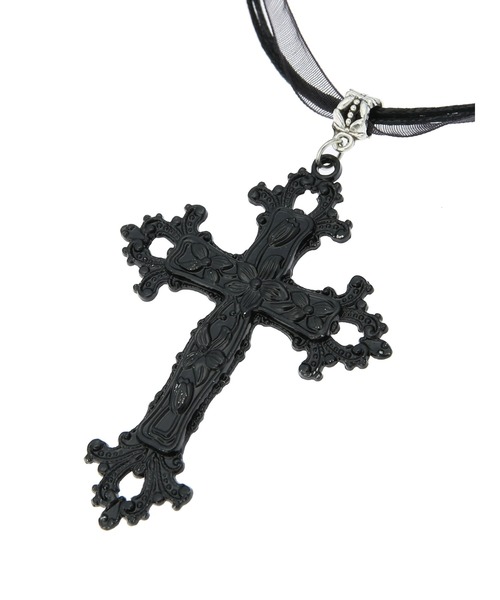 DURAS（デュラス）の「シアーストリングクロスネックレス（ネックレス・レディース・ブラック・FREE）」の3枚目の写真