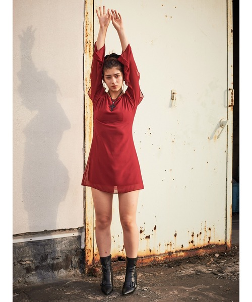 DURAS（デュラス）の「シアーストリングクロスネックレス（ネックレス・レディース・ブラック・FREE）」の6枚目の写真