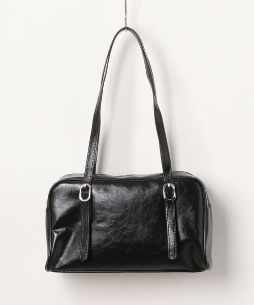 Sibra（シブラ）の「ボックスショルダーバッグ（ショルダーバッグ・レディース・ブラック/シルバー・M）」の11枚目の写真