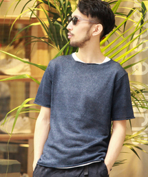 EDIFICE | ◇LINEN KNIT B/N S/S(ニット/セーター)