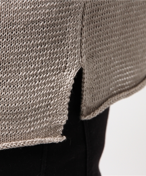 EDIFICE（エディフィス）の「◇LINEN KNIT B/N S/S（ニット/セーター・メンズ・ブラック系その他/ベージュ/ネイビー・48/46/44）」の9枚目の写真