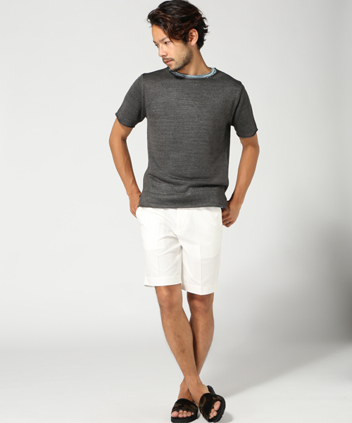 EDIFICE（エディフィス）の「◇LINEN KNIT B/N S/S（ニット/セーター・メンズ・ブラック系その他/ベージュ/ネイビー・48/46/44）」の11枚目の写真