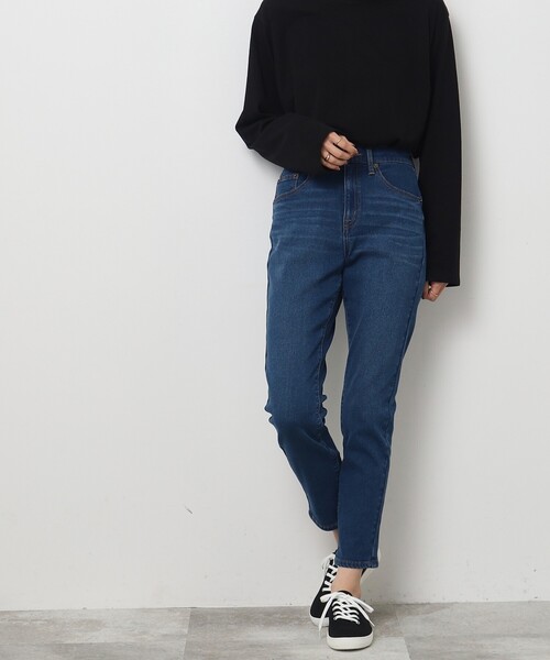 SHOO・LA・RUE（シューラルー）の「◆あったか裏起毛 ストレッチ デニムスキニー【SHOO WARM】（デニムパンツ・レディース・ネイビー/ブルー系その他・03/04/05/10/01/02）」の2枚目の写真