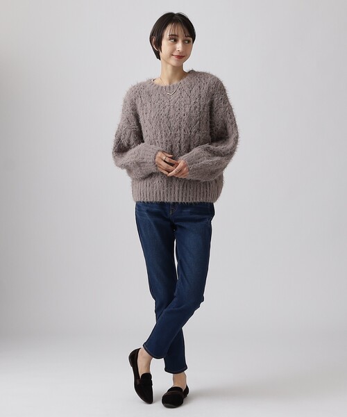 SHOO・LA・RUE（シューラルー）の「◆あったか裏起毛 ストレッチ デニムスキニー【SHOO WARM】（デニムパンツ・レディース・ネイビー/ブルー系その他・03/04/05/10/01/02）」の3枚目の写真