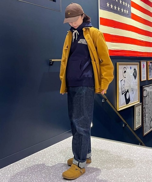 BROOKS BROTHERS（ブルックスブラザーズ）の「フレンチテリー　ロゴ　プルオーバー　フーディー（パーカー・メンズ・ネイビー/オートミール・LARGE/X-LARGE/SMALL/MEDIUM）」の21枚目の写真