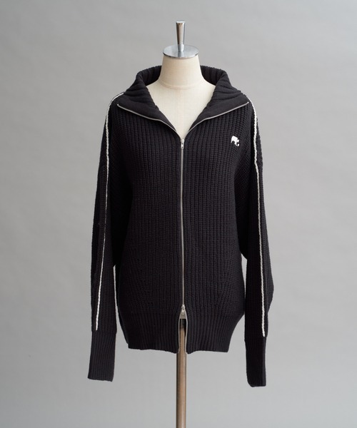 one after another NICE CLAUP（ワンアフターアナザーナイスクラップ）の「サイドラインダブルジップニット（ジャージ・レディース・アイボリー/サックスブルー/ベージュ/ネイビー・FREE）」の22枚目の写真