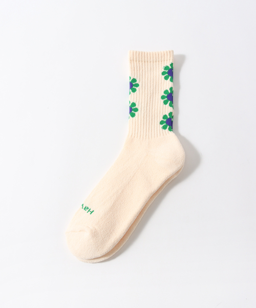 JOINT WORKS(ジョイントワークス)の「【ROSTER SOX/ロスターソックス】 PEACE(ソックス/靴下・メンズ・ベージュ/ホワイト/チャコールグレー・SMALL/MEDIUM)」の3枚目の写真