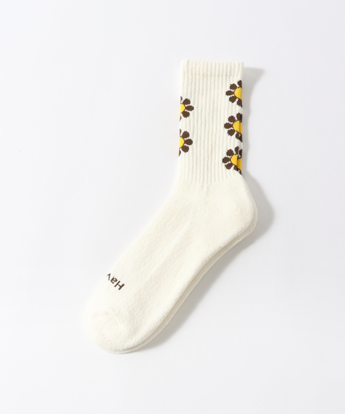 JOINT WORKS(ジョイントワークス)の「【ROSTER SOX/ロスターソックス】 PEACE(ソックス/靴下・メンズ・ベージュ/ホワイト/チャコールグレー・SMALL/MEDIUM)」の2枚目の写真