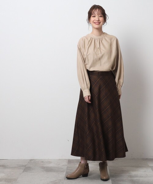 DRESKIP(ドレスキップ)の「◆【前後2WAY】細コーデュロイ バンドカラーブラウス(シャツ/ブラウス・レディース・ブルー/ブラック/ライトベージュ・03/04/02)」の5枚目の写真