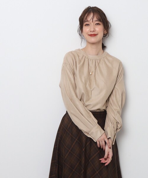 DRESKIP(ドレスキップ)の「◆【前後2WAY】細コーデュロイ バンドカラーブラウス(シャツ/ブラウス・レディース・ブルー/ブラック/ライトベージュ・03/04/02)」の6枚目の写真