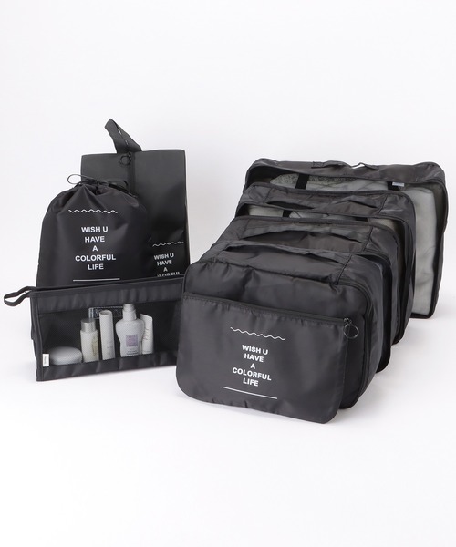 Lace Ladies（レースレディース）の「【8点セット】トラベル用スクエア型衣類収納ケース（トラベルグッズ・レディース・ベージュ/ネイビー/グレー/ブルー/ブラック/ピンク・FREE）」の18枚目の写真