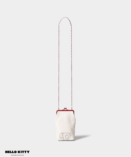 beautiful people（ビューティフルピープル）の「HELLO KITTY verticalclasp pouch（ポーチ・レディース・ブラック/アイボリー・FREE）」の3枚目の写真