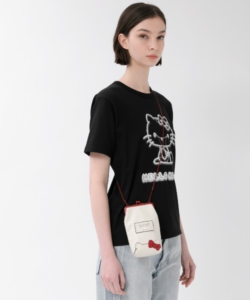 beautiful people（ビューティフルピープル）の「HELLO KITTY verticalclasp pouch（ポーチ・レディース・ブラック/アイボリー・FREE）」の5枚目の写真