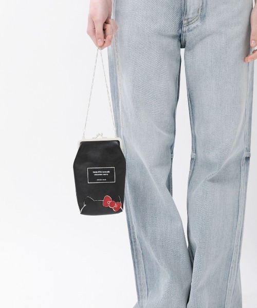 beautiful people（ビューティフルピープル）の「HELLO KITTY verticalclasp pouch（ポーチ・レディース・ブラック/アイボリー・FREE）」の7枚目の写真
