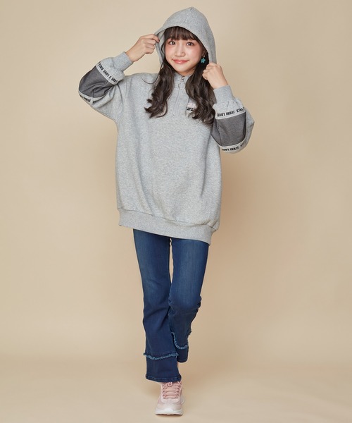 JENNI love（ジェニィラブ）の「裏起毛そでメッシュロング丈