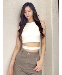 GYDA | アンダーライン テレコ アメスリ ビスチェ(タンクトップ)