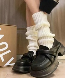 Mayree（メイリー）の「【float】リブニット 無地 レッグウォーマー/レッグカバー【40cm】（レッグウォーマー）」