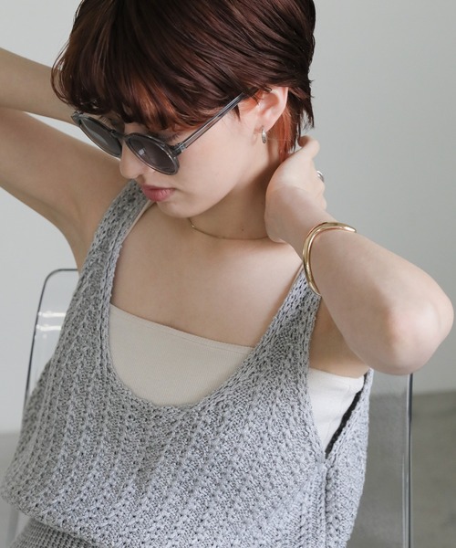 select MOCA(セレクトモカ)の「ボストンサングラス(サングラス・レディース・ライトグレー/ブラック・FREE)」の6枚目の写真