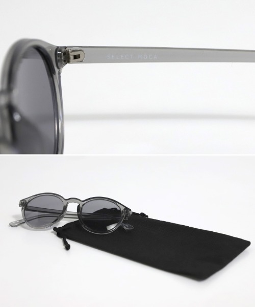 select MOCA(セレクトモカ)の「ボストンサングラス(サングラス・レディース・ライトグレー/ブラック・FREE)」の5枚目の写真