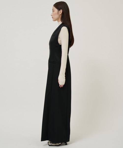 STUDIOUS（ステュディオス）の「【STUDIOUS/ステュディオス】テーラードジャンプスーツ（つなぎ/オールインワン・レディース・ブラック/カーキ・2/1）」の11枚目の写真