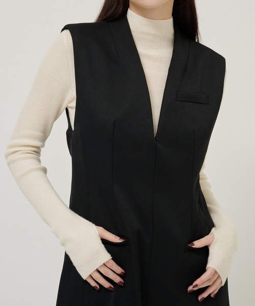 STUDIOUS（ステュディオス）の「【STUDIOUS/ステュディオス】テーラードジャンプスーツ（つなぎ/オールインワン・レディース・ブラック/カーキ・2/1）」の13枚目の写真