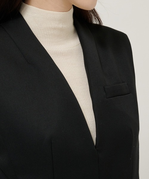 STUDIOUS（ステュディオス）の「【STUDIOUS/ステュディオス】テーラードジャンプスーツ（つなぎ/オールインワン・レディース・ブラック/カーキ・2/1）」の14枚目の写真