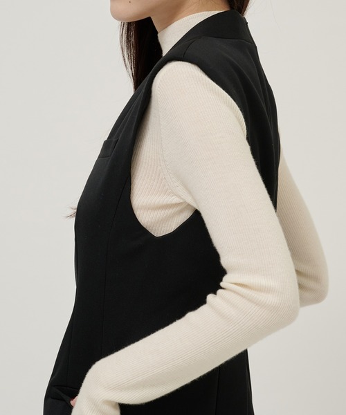 STUDIOUS（ステュディオス）の「【STUDIOUS/ステュディオス】テーラードジャンプスーツ（つなぎ/オールインワン・レディース・ブラック/カーキ・2/1）」の16枚目の写真