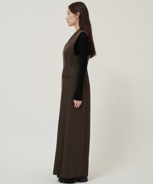 STUDIOUS（ステュディオス）の「【STUDIOUS/ステュディオス】テーラードジャンプスーツ（つなぎ/オールインワン・レディース・ブラック/カーキ・2/1）」の21枚目の写真