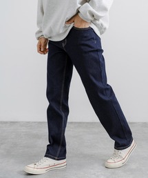 ストレッチデニムストレートワイドパンツ