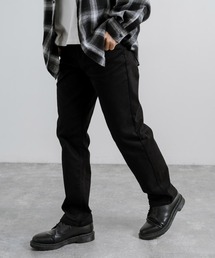 ストレッチデニムストレートワイドパンツ