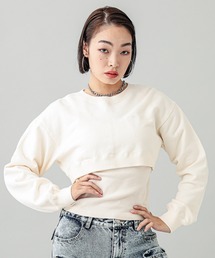 X-girl | LAYERED 2PCS TOP(スウェット)