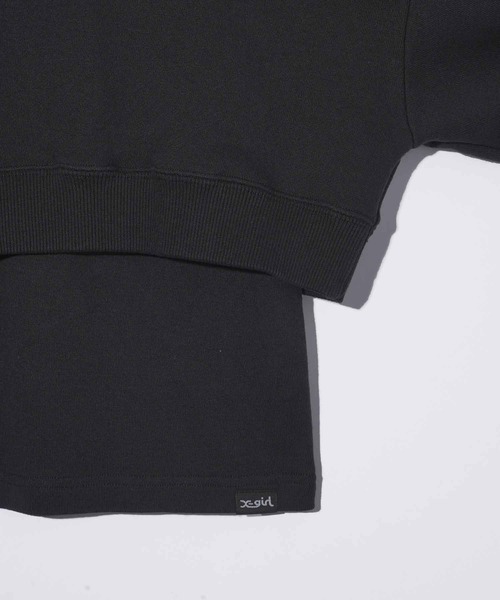 X-girl（エックスガール）の「LAYERED 2PCS TOP（スウェット・レディース・ブラウン/ブラック/ホワイト・S/M）」の16枚目の写真